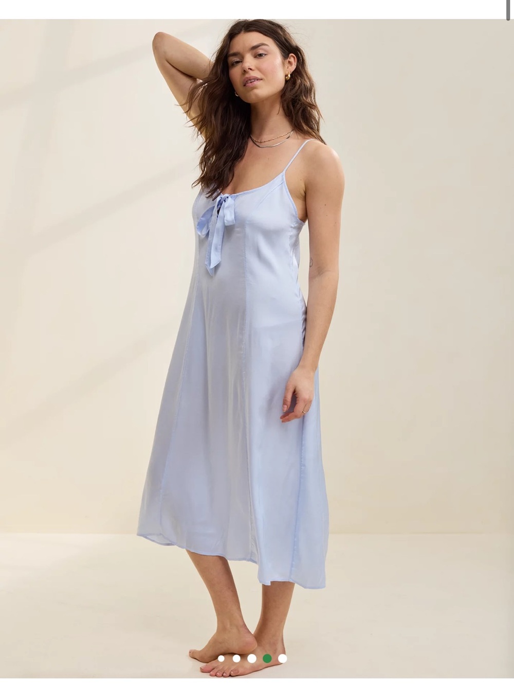 aerie Light Blue Satin Chemise